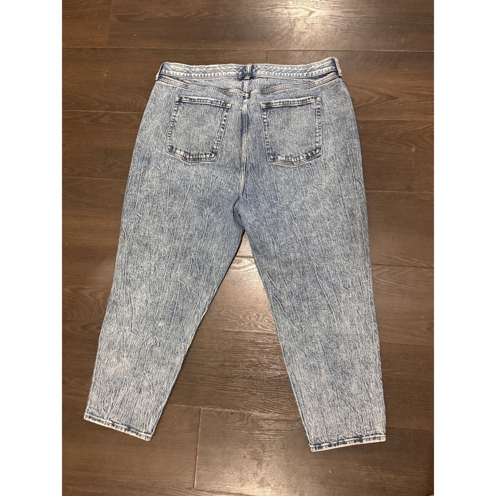 Torrid Mom Jeans size 20 High Rise PCD Flashback Acid Wash Light Blue Button Fly - Picture 5 of 9